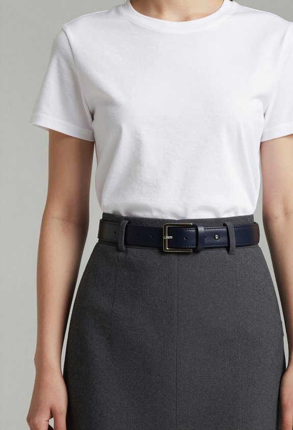 tucked tee midi skirt