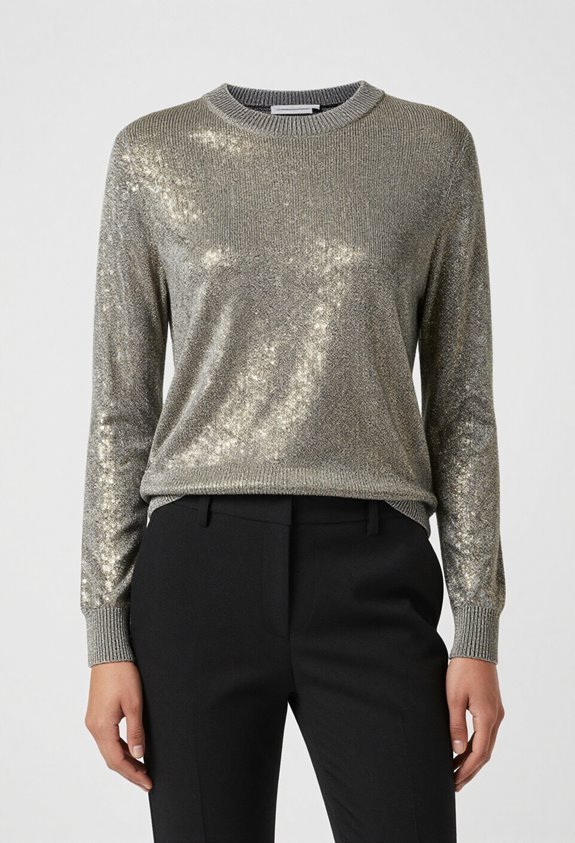 understated metallic elegance outfit