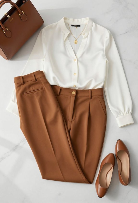 versatile brown pants styling