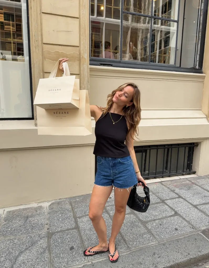 The Black Tank and Denim Cutoffs Uniform