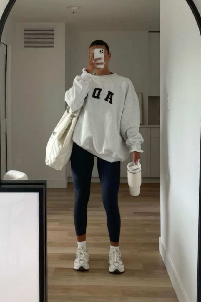 Grey Varsity Sweatshirt and a Canvas Tote