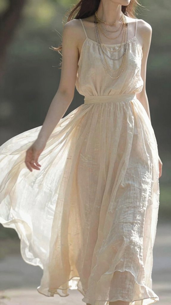 asymmetrical skirt layered jewelry