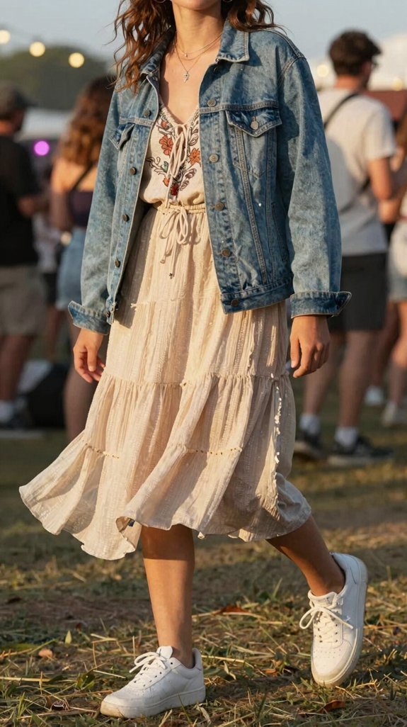 casual denim jacket styling