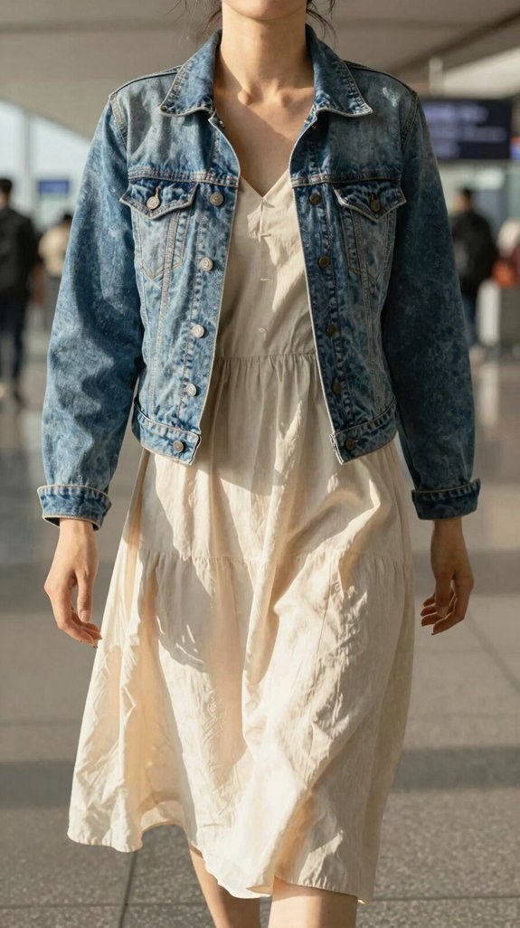 chic travel outfit layering