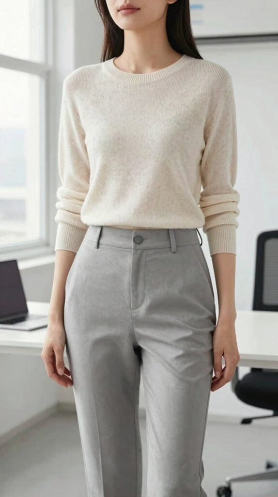 comfortable professional layering style