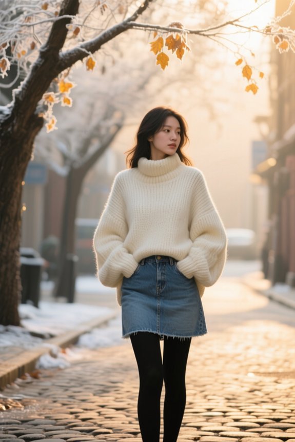 cozy oversized sweater styling