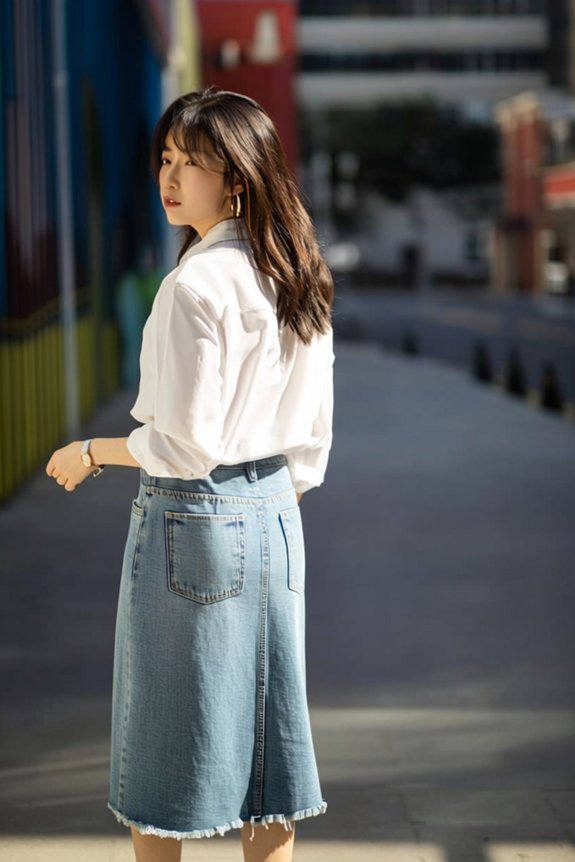 crisp white button up elegance