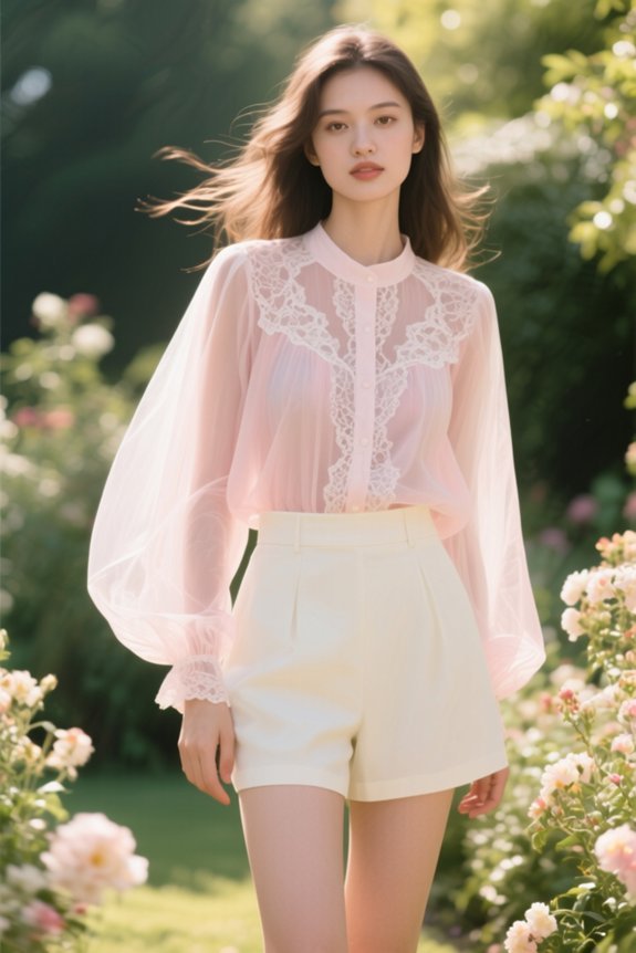 elegant blouse tailored shorts
