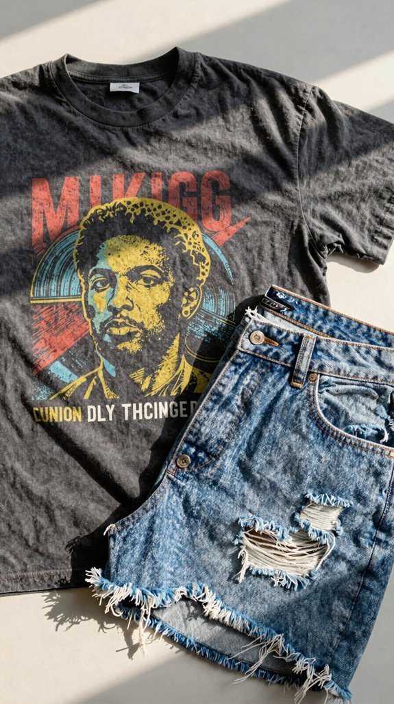 graphic tees with cutoffs