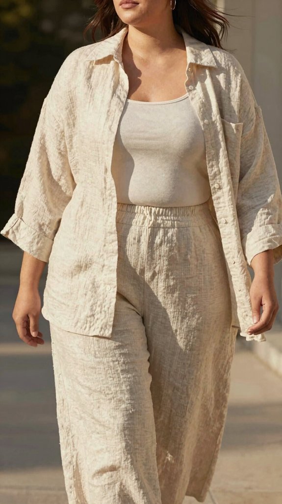 oversized linen shirts layering