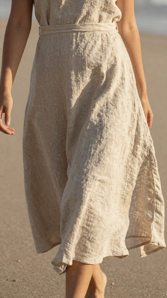 stylish breathable linen skirts