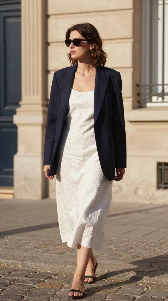 sundress elevated by blazer