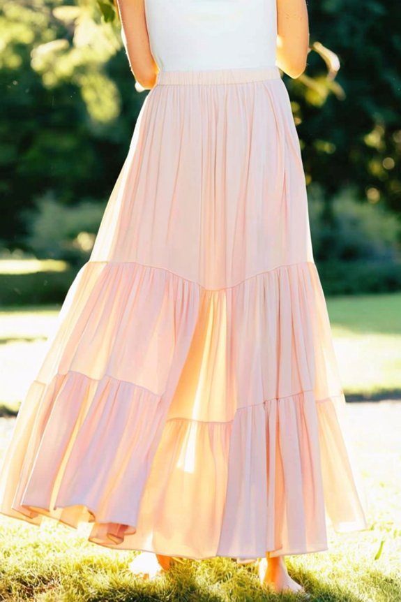 tiered skirt casual pairing