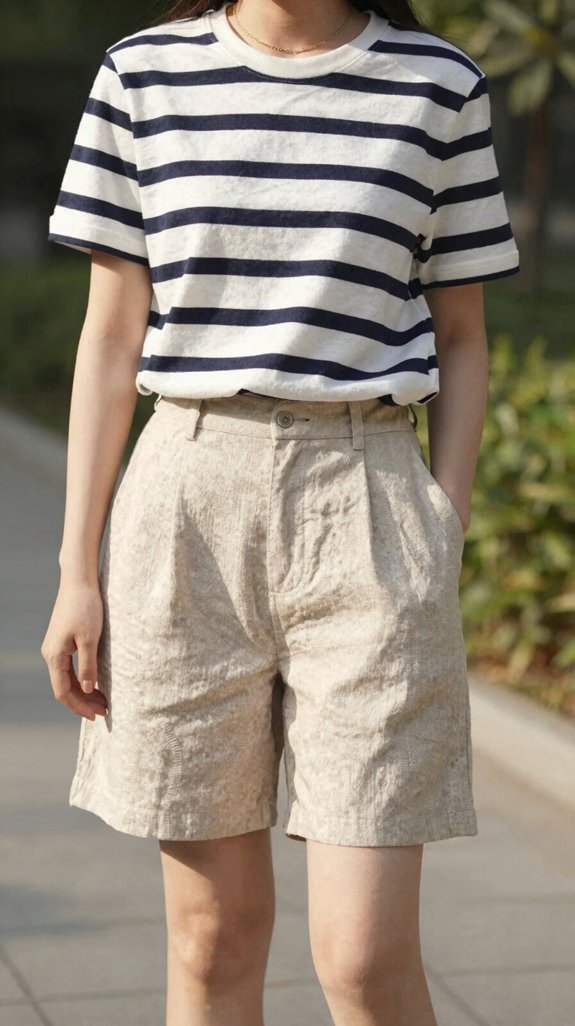 timeless striped tee ensemble