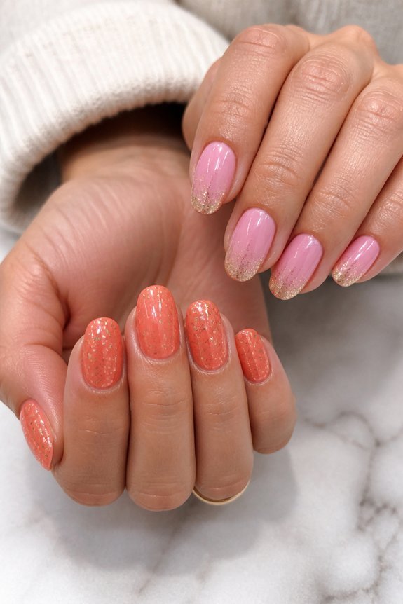 add sparkle to nails