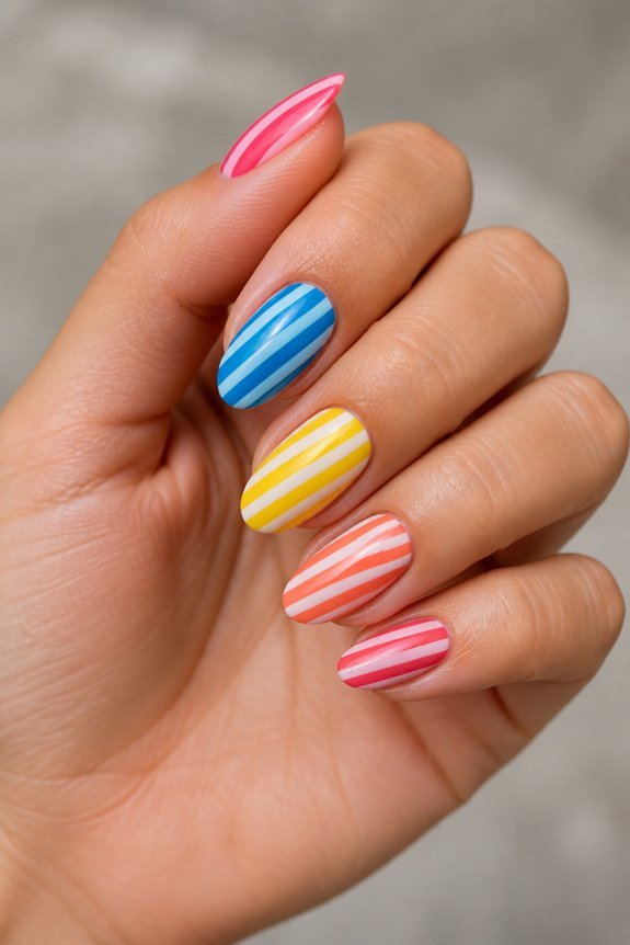 bold vibrant candy stripes