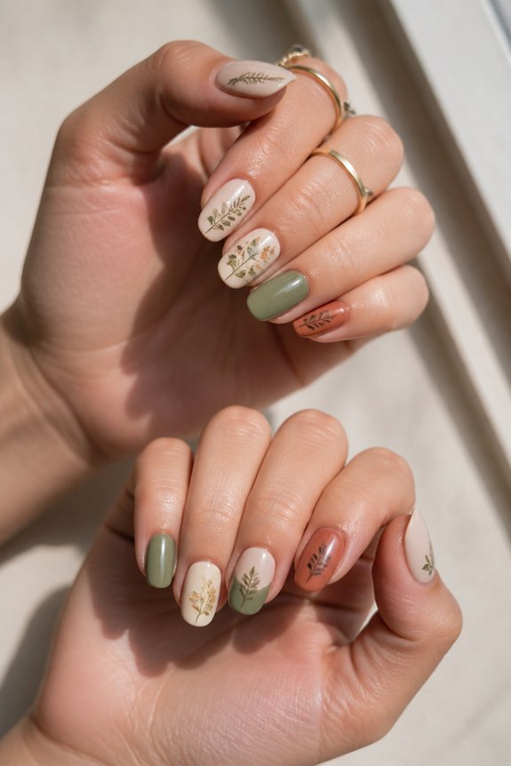botanical garden inspired nail designs