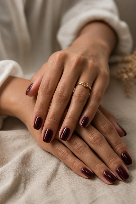 burgundy nails elegant sophistication
