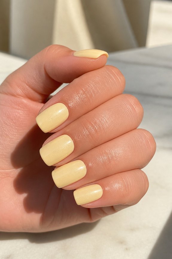 cheerful pale yellow shimmer