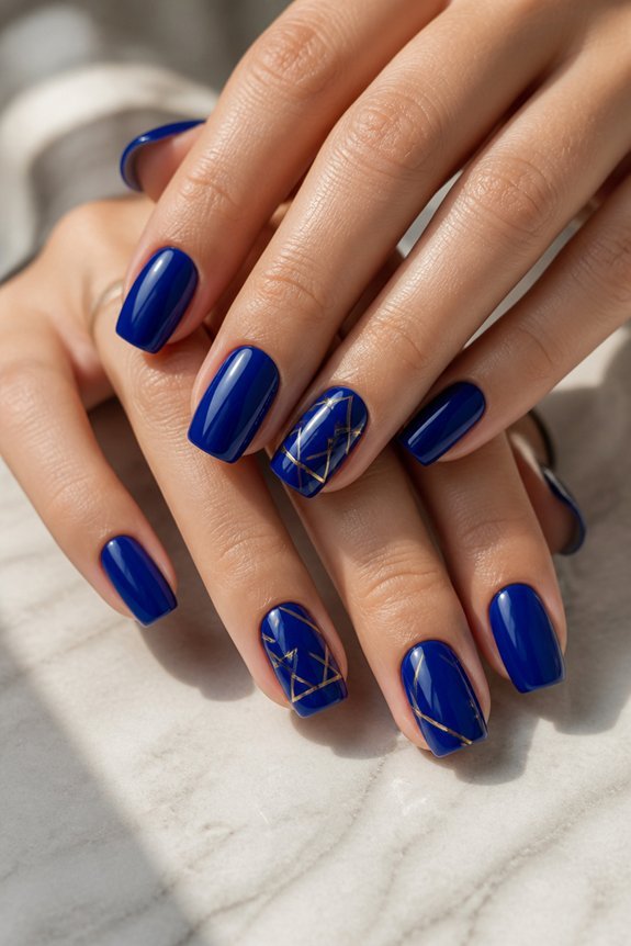 cobalt blue geometric elegance