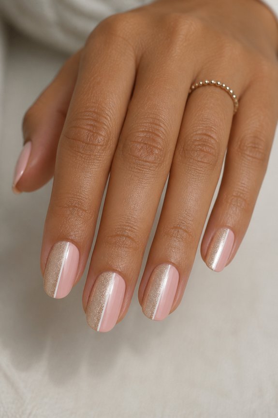 elegant dual tone nail design
