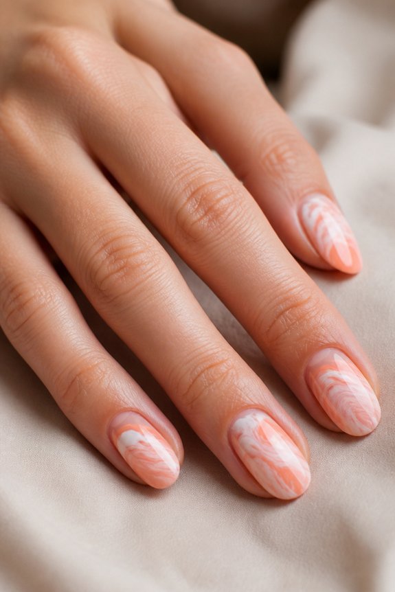 elegant marble nail design