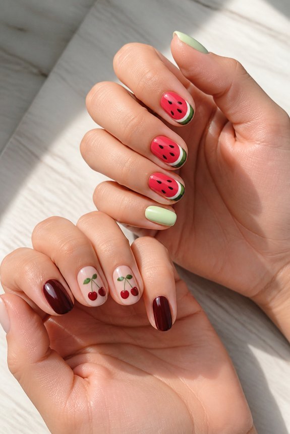 fruit inspired summer nail art