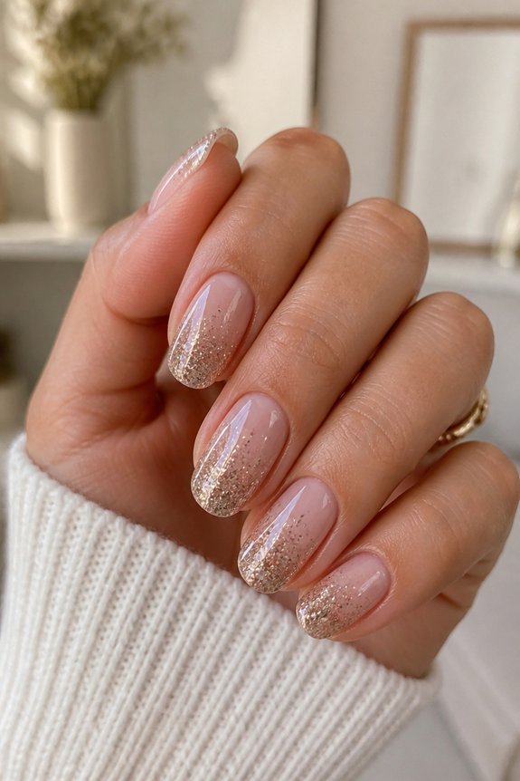 glitter gradient gel nails