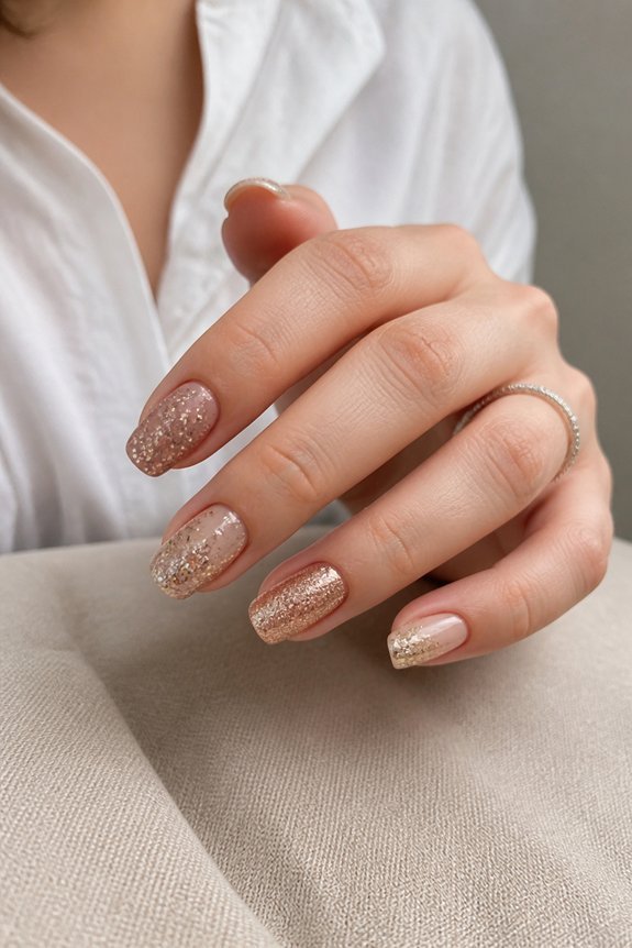 glittered textured nail artistry