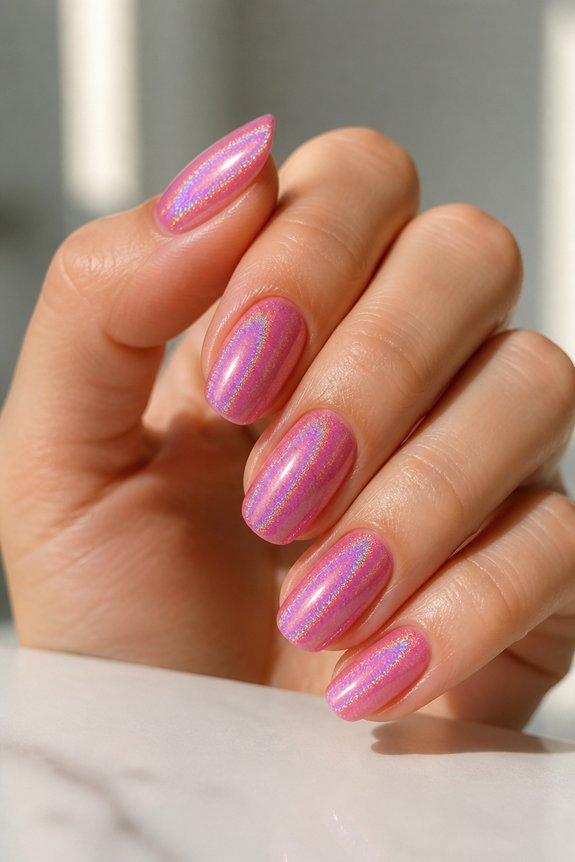 holographic summer nail elegance