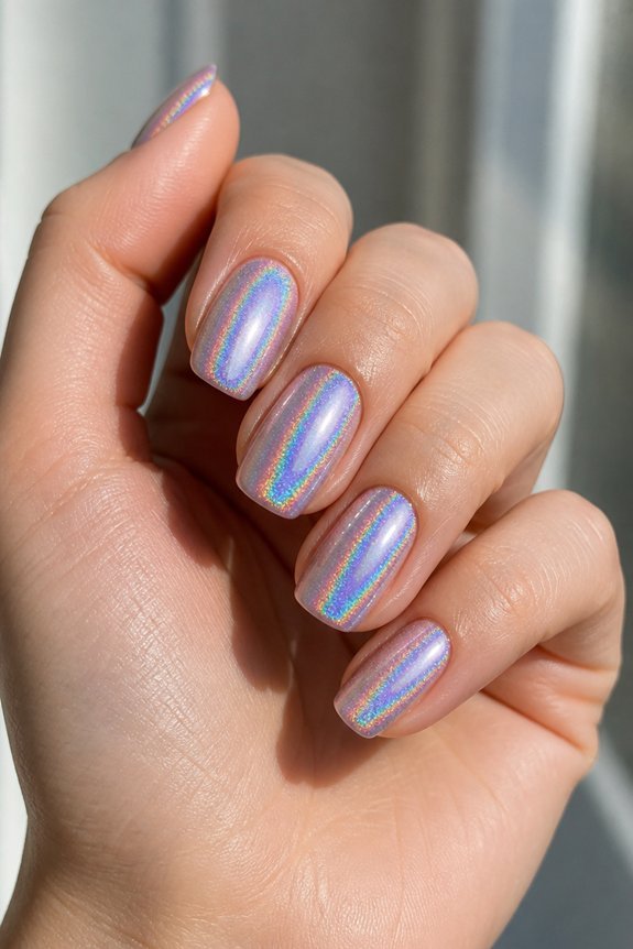 iridescent holographic nail polish