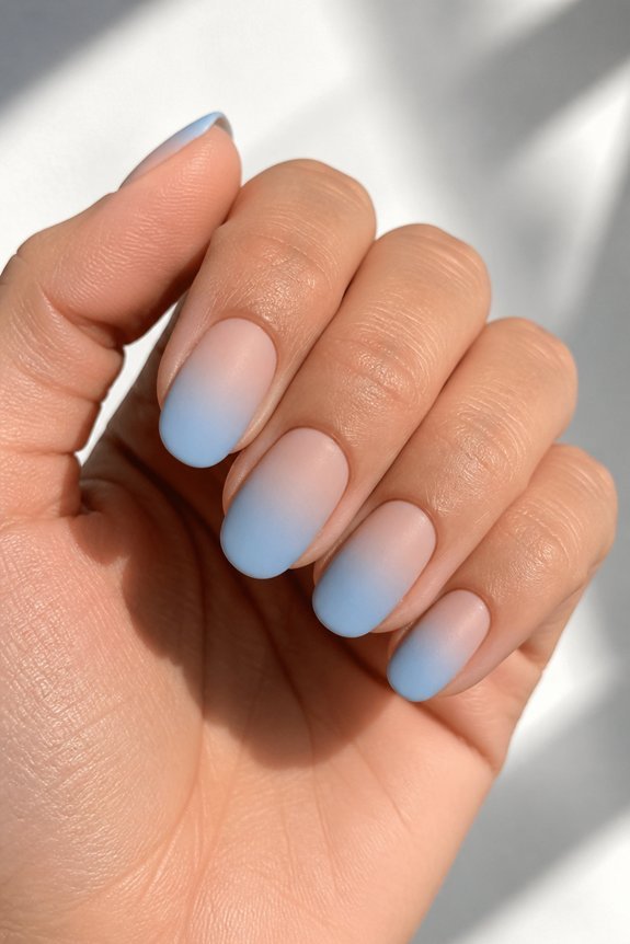 matte ombre nail technique