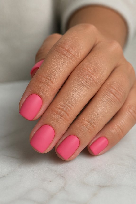 matte pink minimalist elegance