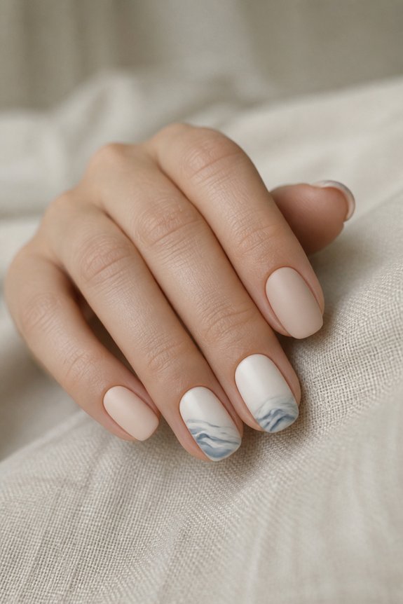 minimalist ocean inspired nail designs