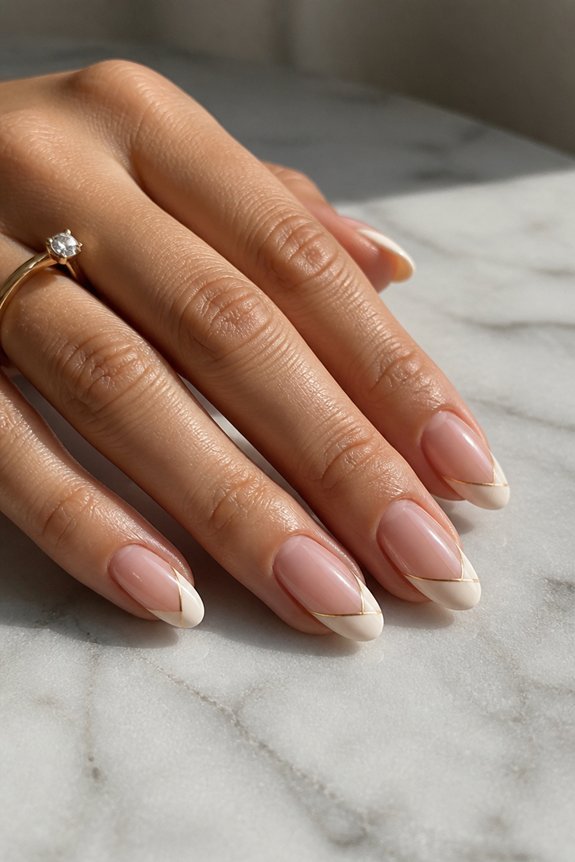 modern pastel french manicure