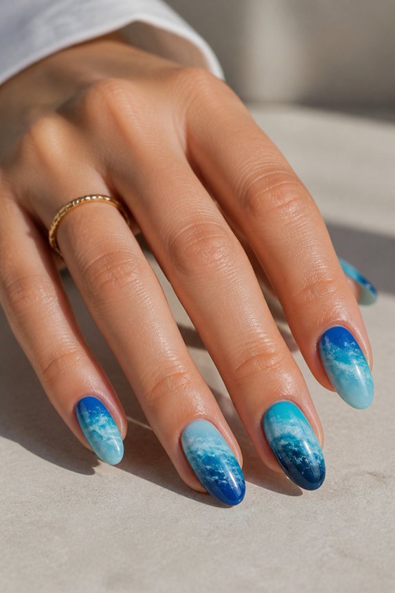 ocean inspired nail art designs