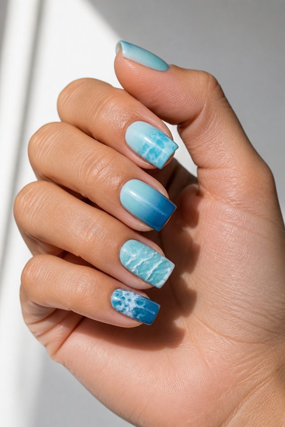 ocean inspired summer nail designs