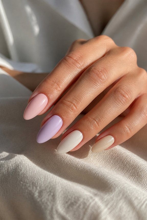 pastel almond nails elegance