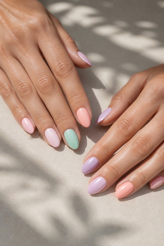 pastel nails for elegance