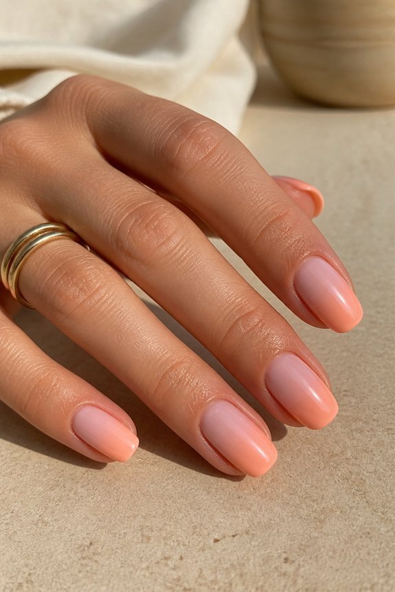 pastel pink peach gradient