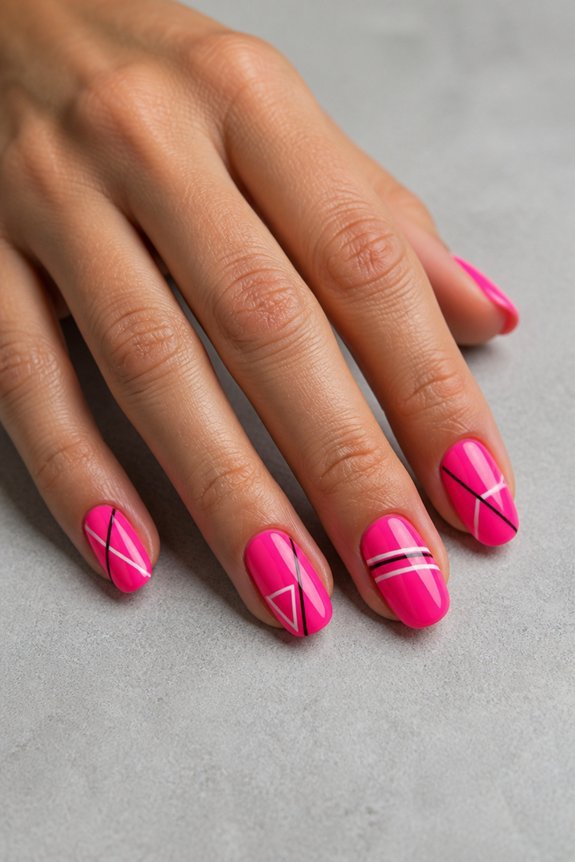 striking neon pink patterns