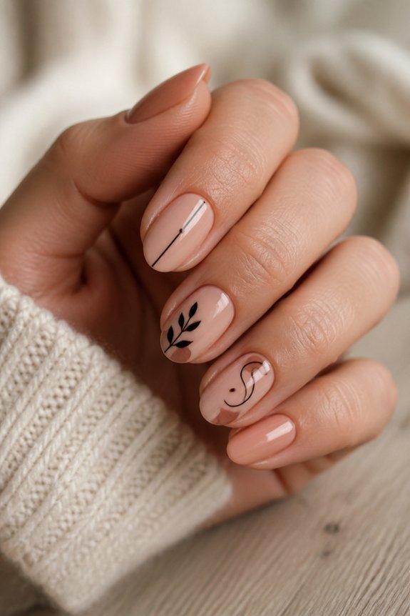 subtle peachy nude elegance
