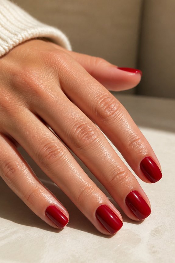timeless crimson summer nails