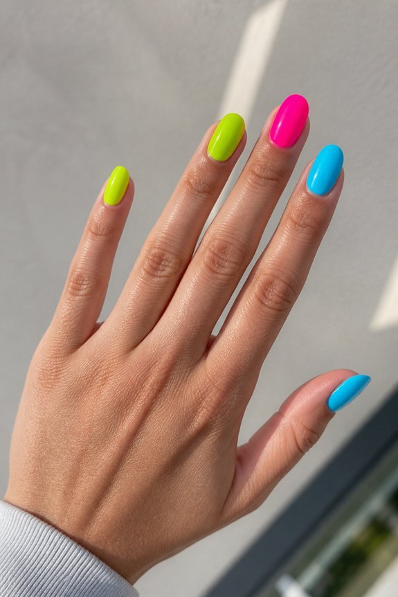 vibrant neon nail techniques