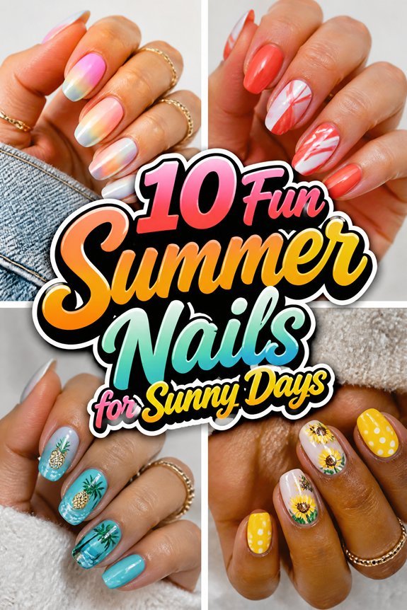 vibrant summer nail designs