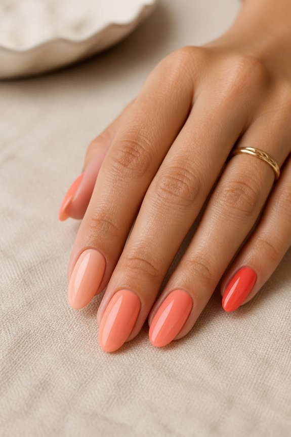 warm coral peach perfection