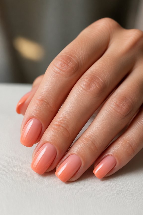 warm ombr french manicure