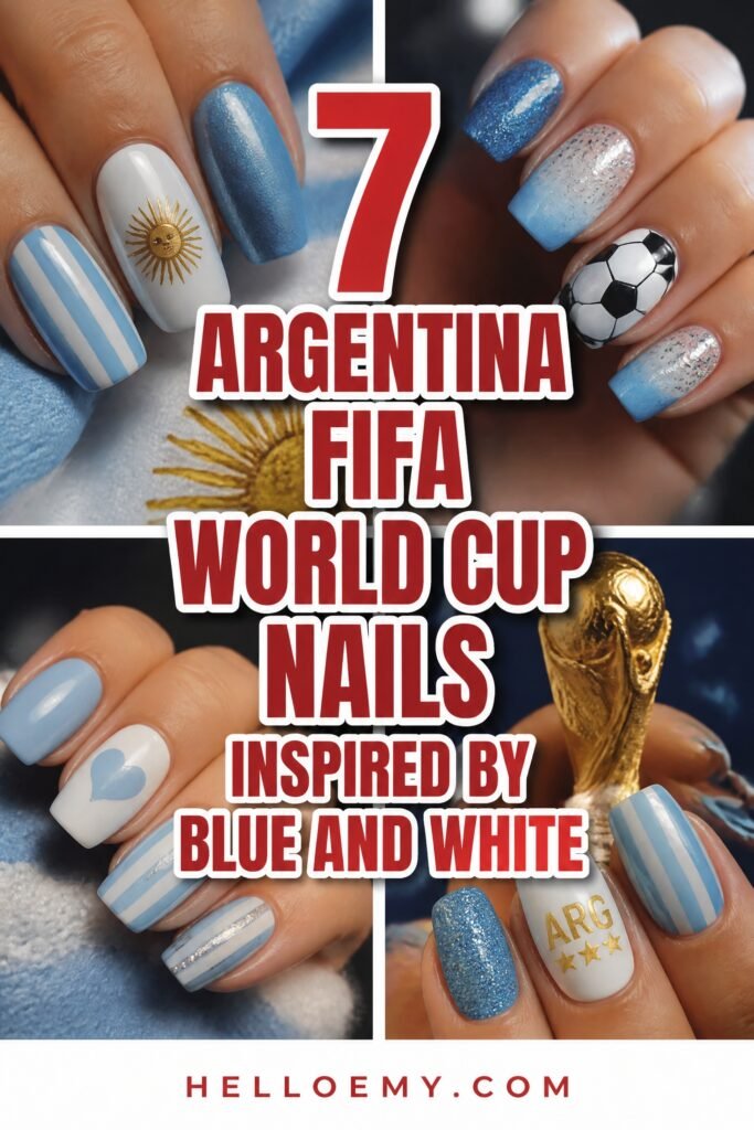 argentina world cup nails