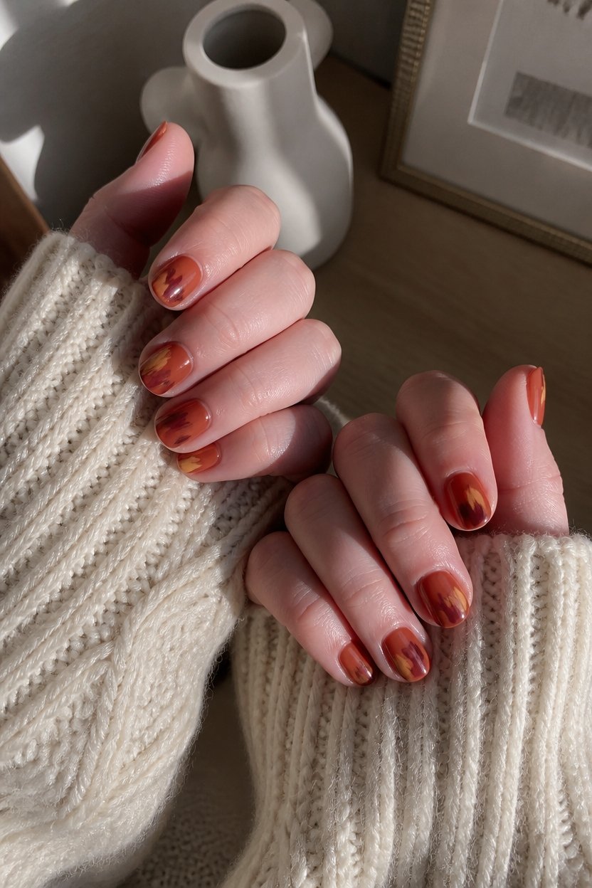 autumn inspired diy nail art