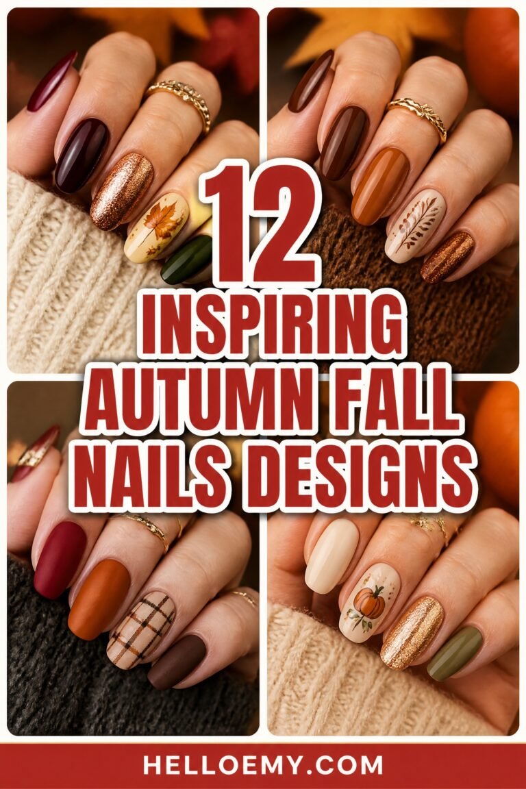 autumn inspired nail design ideas